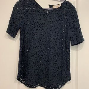 Loft navy lace blouse EUC size M & L available